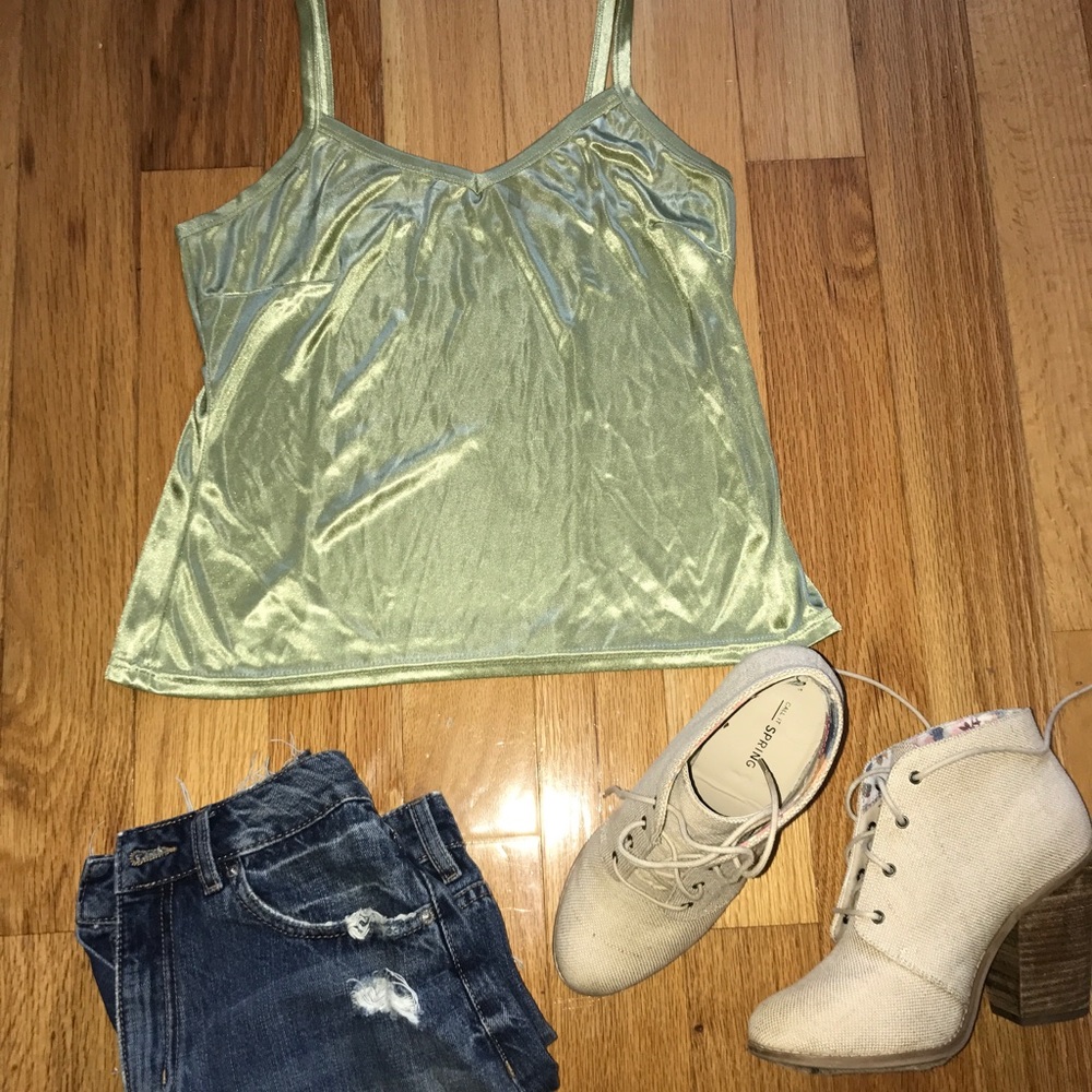 Silk material tank top